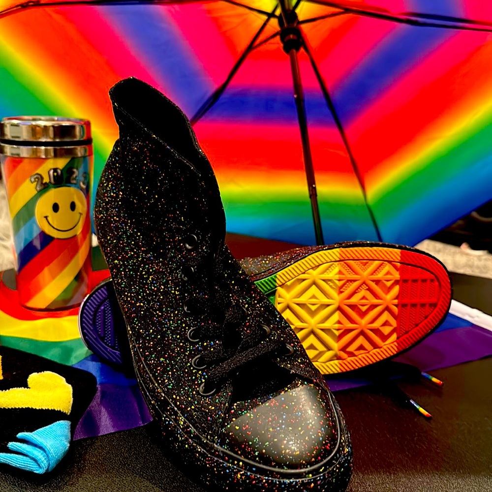 pride, unisex, converse sneakers brand new, never worn men’s 8 /women’s 10